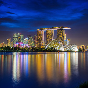 新加坡动漫摄影照片_新加坡城市天际线 