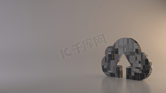 light background 3d rendering symbol of upload to cloud icon