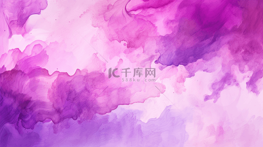 抽象液体色彩背景图片_水彩背景，粉紫色柔和的色彩在画布纸质地上，呈现抽象插画。