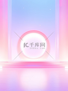梦幻粉紫背景图片_极简舞台设计效果图梦幻粉紫色彩13