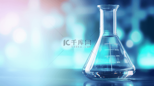 化学生物背景图片_实验室玻璃容器简约背景10