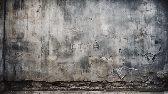 灰色具有光滑水泥墙面的混凝土纹理墙面。