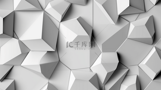抽象几何六边形风格白色背景矢量图