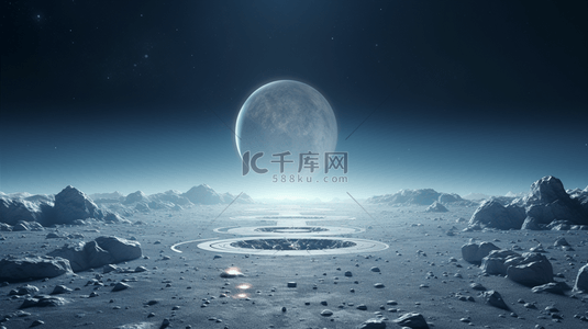 月球背景图片_月球星球宇宙探索简约背景34