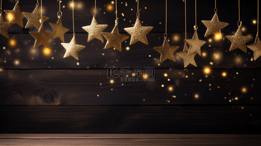 新年的边框背景图片_带有金色彩带边框的圣诞节背景