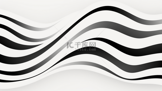黑白极简海报背景图片_时尚的蓝色渐变波浪线抽象背景设计