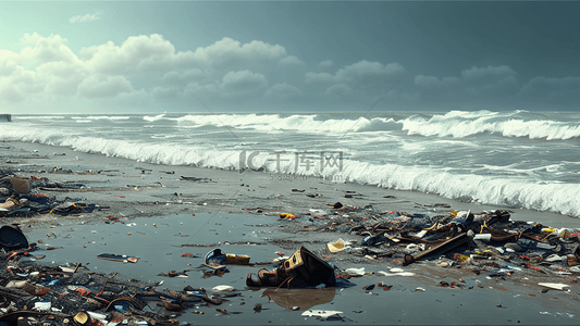 工业背景图片_被污染的大海核污染海洋污染环境污染