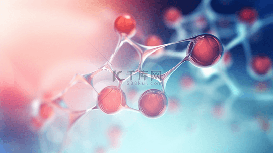 基因分子背景图片_生物科技分子结构简约背景4