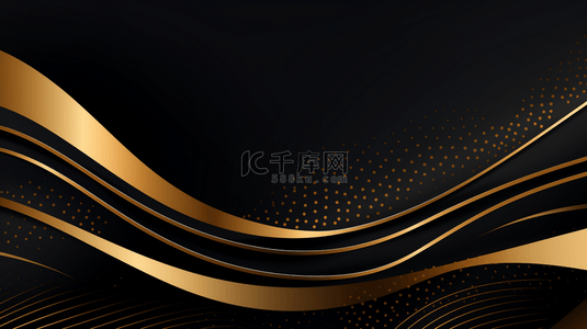 抽象的金色发光的波浪线艺术效果矢量背景。适用于现代设计，封面，海报，模板，手册，装饰，传单，横幅等。