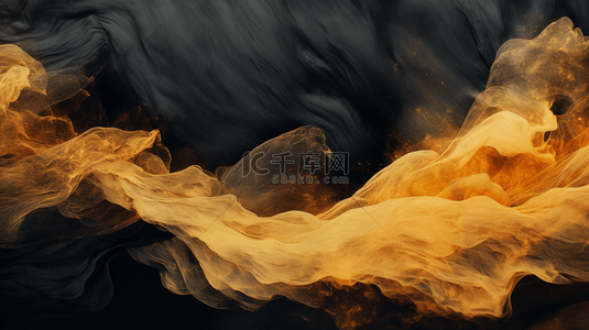 科技感背景黑背景图片_黑色烟雾中混夹着火焰背景8