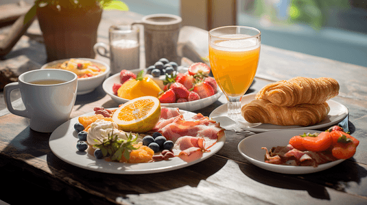 营养健康的早餐摄影