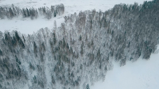 雪景风光摄影照片_航拍北国美景雪景风光