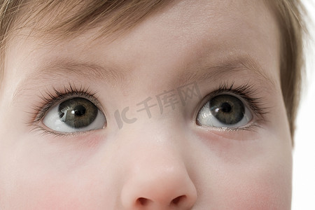 婴儿眼睛的特写