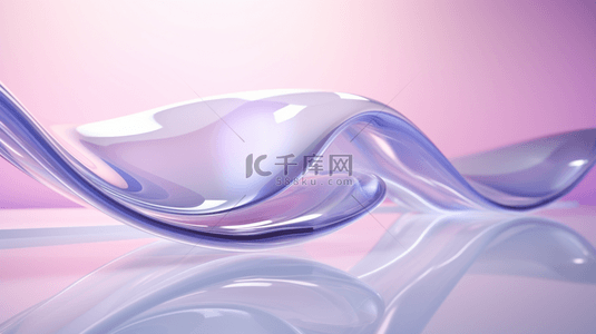 玻璃质感流体背景图片_C4D展示舞台玻璃感折射波纹背景9