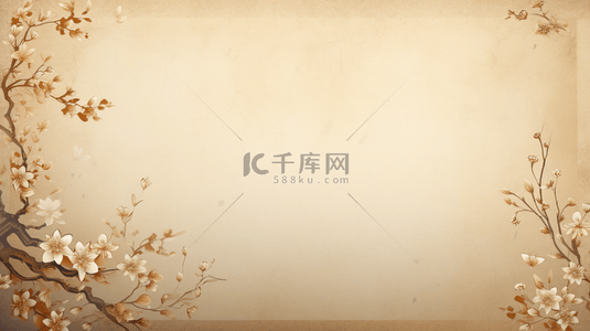 金色中国风梅花古典美纹理背景8