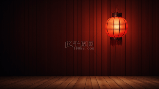 暖色中国风春节复古灯笼背景5