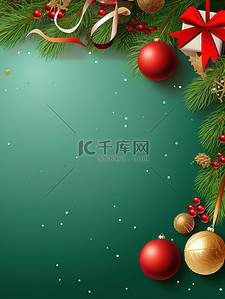 圣诞节日装饰绿色背景2