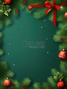 圣诞节日装饰绿色背景15
