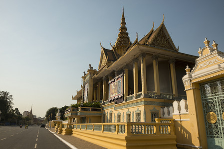 金边路边寺庙柬埔寨印度支那亚洲