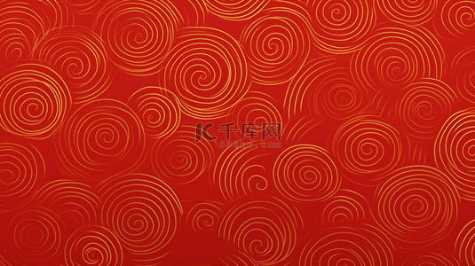 红金新年花纹中国风传统花纹