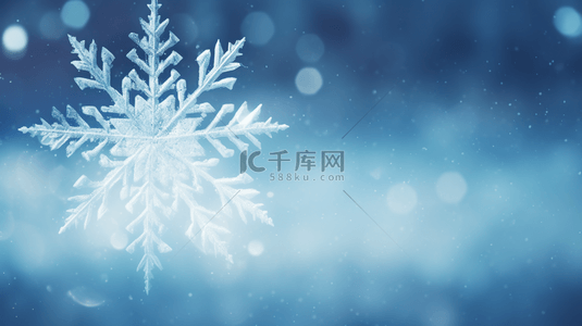 冬季背景图片_蓝色冬季雪花简约背景29