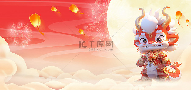 背景图片_龙年春节红色中国风背景