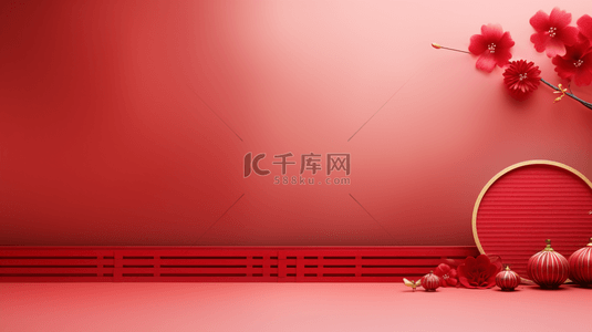 红色喜庆中国风古典背景16