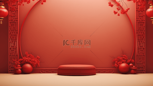 红色喜庆中国风古典背景18