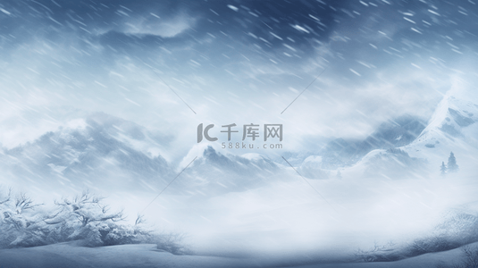 阴天背景图片_蓝色科技感冰天雪地创意背景12