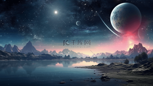 浩瀚星空背景背景图片_科技感浩瀚星空创意背景18