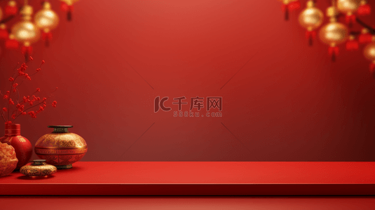 红色喜庆中国风古典背景3