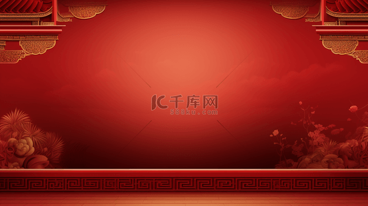 红色中国风喜庆吉祥简约创意背景26