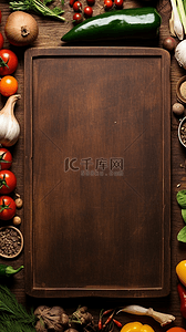 新鲜果蔬背景图片_新鲜果蔬围绕的空白木板菜单