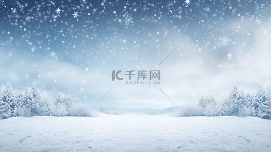 唯美雪地背景图片_蓝色科技感唯美雪地背景19