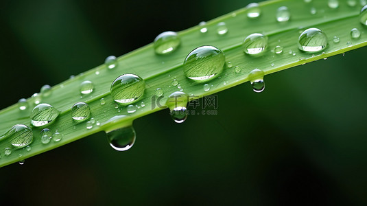 绿叶上的水珠水滴雨水6
