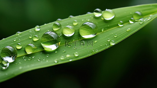 绿叶上的水珠水滴雨水5