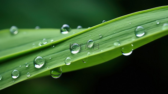 绿叶上的水珠水滴雨水11