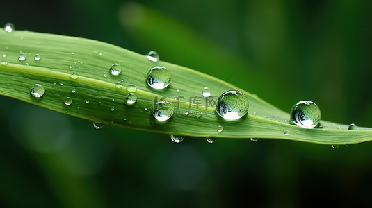 绿叶上的水珠水滴雨水15