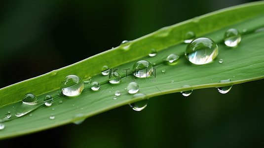 绿叶上的水珠水滴雨水8