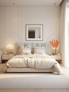 家居床背景背景图片_柔和舒适的卧室家居背景10