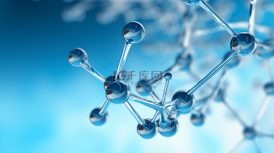 科技生物分子背景背景图片_蓝色科技感球体组合创意背景9