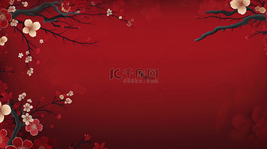 中国元素节日背景图片_中国新年元素红色背景2