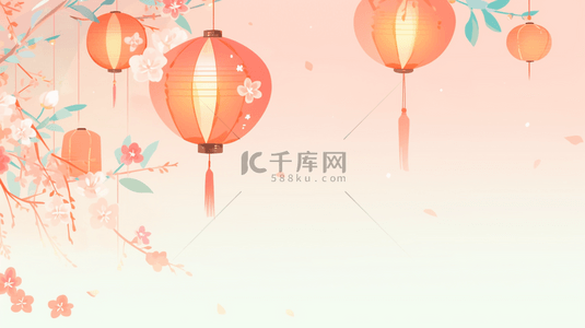 古典背景图片_红色中国风灯笼喜庆创意背景2