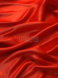 红色绸布背景图片_红色丝绸布褶皱背景6