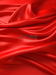 红色绸布背景图片_红色丝绸布褶皱背景5