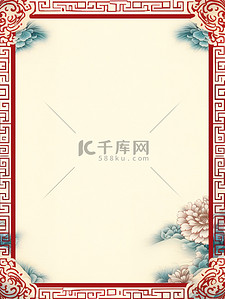 复古中式画框米色背景10