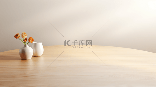 白色木纹背景图片_原木色现代感圆桌饰品创意背景10
