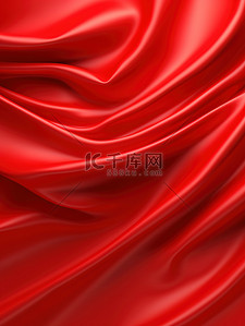 红国庆背景图片_红色丝绸布褶皱背景10