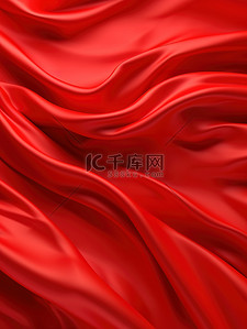 红色丝绸布褶皱背景11