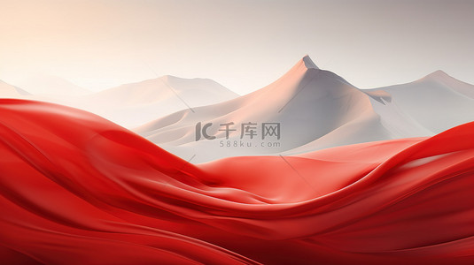 中秋国庆背景图片_红旗在山上飘扬背景18